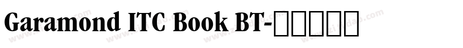 Garamond ITC Book BT字体转换